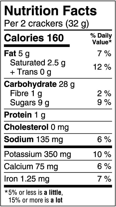 Smoreables Graham Style Crackers - (CAN) Nutritional Facts