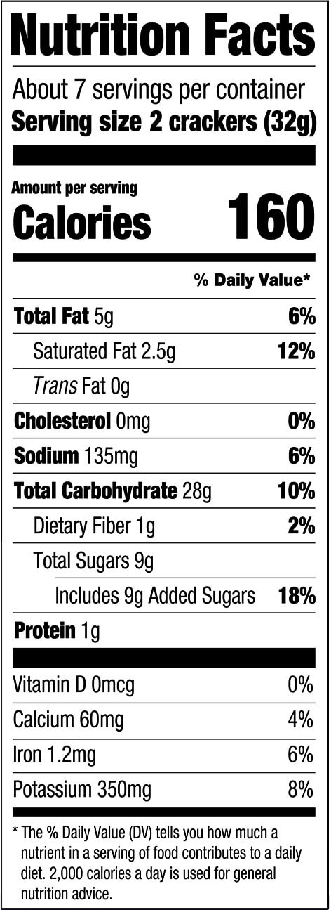 Smoreables Graham Style Crackers - (USA) Nutritional Facts