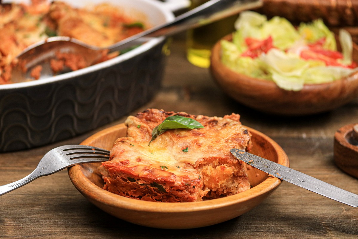 gluten-free grilled cheese tomato soup bake