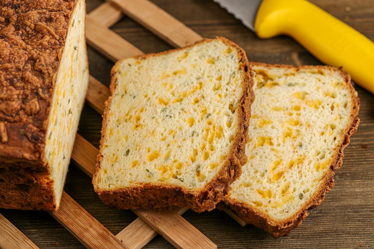 Cheddar Chive Bread Top Down