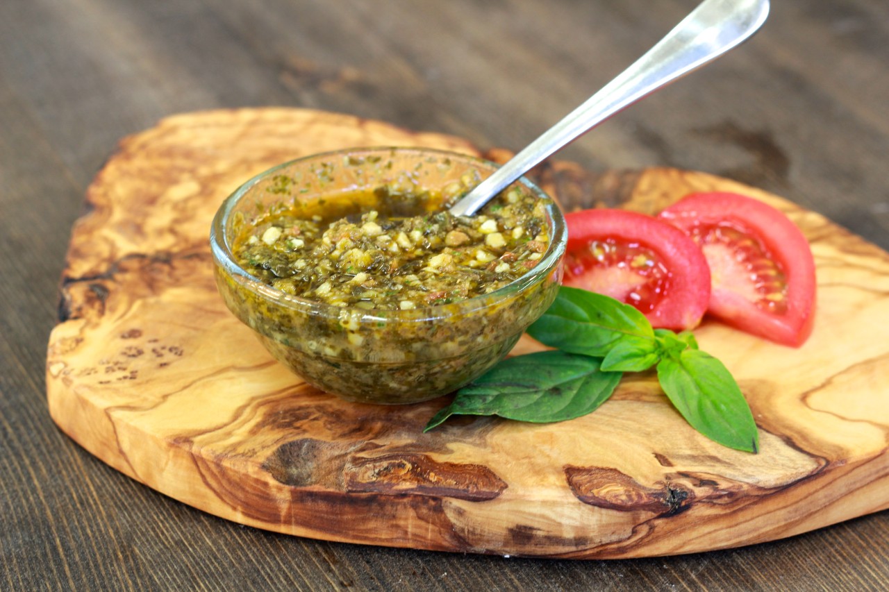 Gluten-free Basil Tomato Pesto